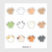 Tiere Couple Aufkleber (Blatt)