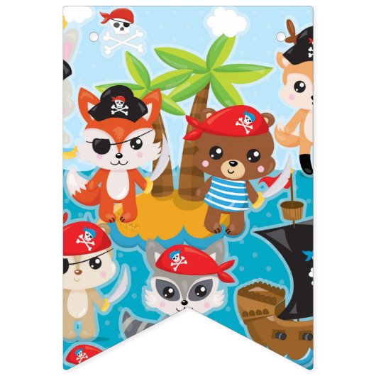 TIERE CREW Party Piratenjagdflaggen Wimpelkette (Erste Fahne)