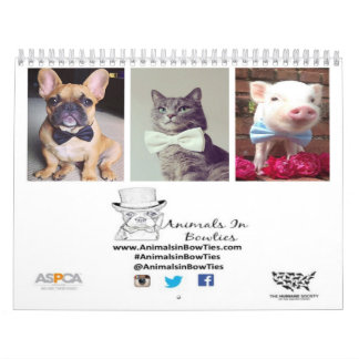 Tiere dem Kalender in der Bogen-Krawatten-2015