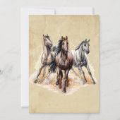 Tiere der Ranch von Wildpferden mit eigener Wasser Einladung (Vorderseite)