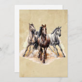 Tiere der Ranch von Wildpferden mit eigener Wasser Einladung (Vorne/Hinten)