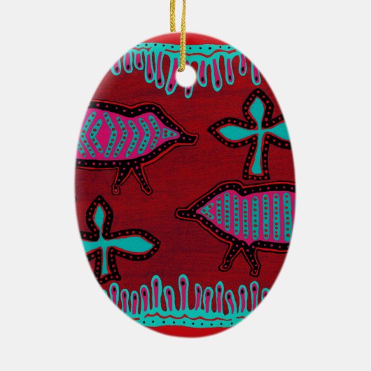 Tiere der Südwestwüste Keramikornament (Hinten)