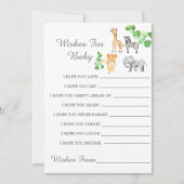 Tiere der Waldsafari möchten eine Kinderkarte beko (Vorderseite)