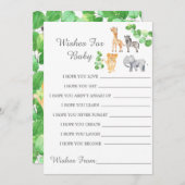 Tiere der Waldsafari möchten eine Kinderkarte beko (Vorne/Hinten)