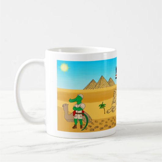 Tiere der Welt, Ägypten: Krokodil & Kamel Kaffeetasse (Links)