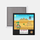 Tiere der Welt, Ägypten: Krokodil & Kamel Magnet (Vorderseite/Rückseite)