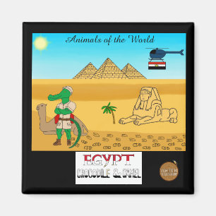 Tiere der Welt, Ägypten: Krokodil & Kamel Magnet