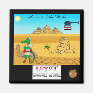 Tiere der Welt, Ägypten: Krokodil & Kamel Magnet