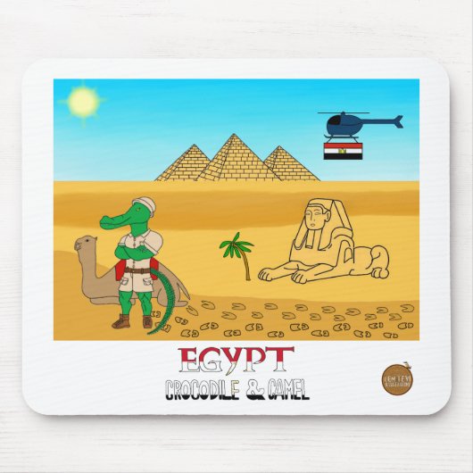 Tiere der Welt, Ägypten: Krokodil & Kamel Mousepad (Vorne)