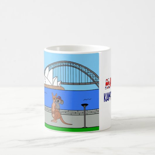 Tiere der Welt, Australien: Kangaroo & Koala Kaffeetasse (Mittel)