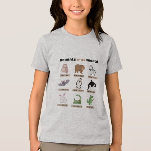 Tiere der Welt - Funny Alternative Animal Na Tri-Blend Shirt (Vorderseite)