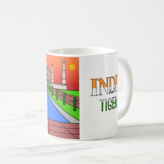 Tiere der Welt, Indien: Tiger Kaffeetasse (VorderseiteRechts)