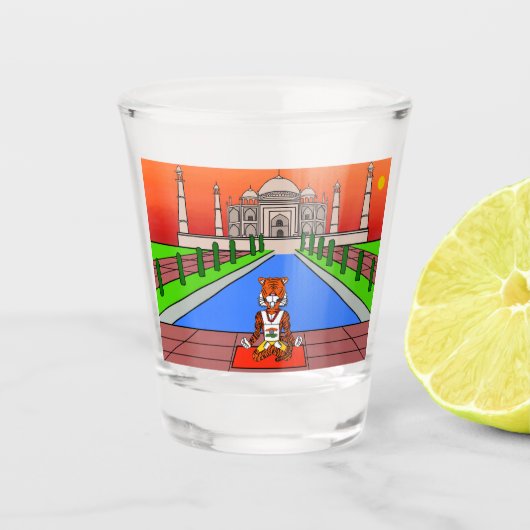 Tiere der Welt, Indien: Tiger Schnapsglas (Vorderseite)