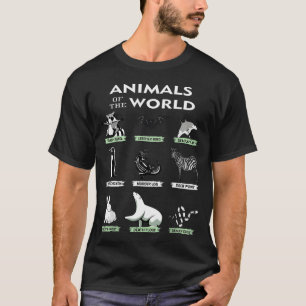 Tiere der Welt Lustige echte Tiere T-Shirt