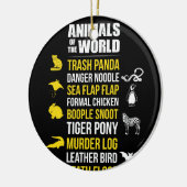 Tiere der Welt Müllpanda Gefahr Noodle Keramik Ornament (Links)