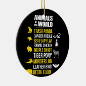 Tiere der Welt Müllpanda Gefahr Noodle Keramik Ornament (Rechts)