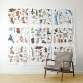 Tiere der Welt | Unterrichtsraum Wandteppich (Beispiel (Horizontal))