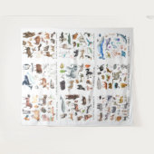 Tiere der Welt | Unterrichtsraum Wandteppich (Vorderseite (Horizontal))