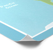 Tiere der Weltkarte Poster (Ecke)