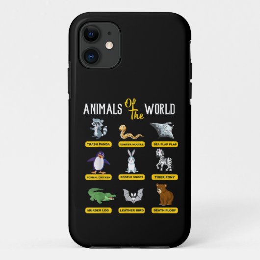 Tiere der Weltnamen Case-Mate iPhone Hülle (Rückseite)