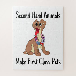 Tiere der zweiten Hand machen erste Rätsel Puzzle