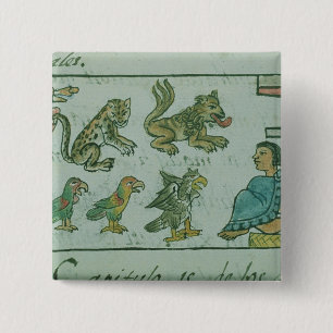 Tiere des aztekischen Kaisers Button