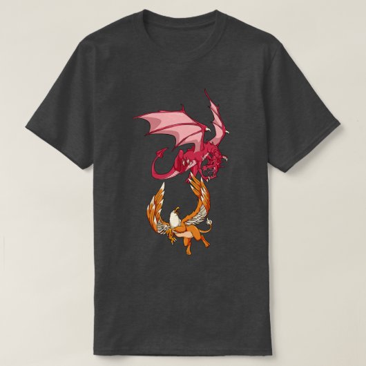 Tiere des Mythologie-Drachen/Greifen T-Shirt (Design vorne)