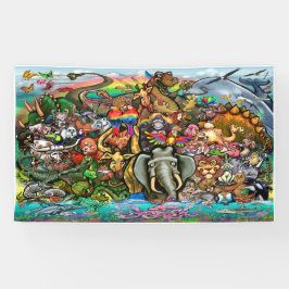 Tiere des Planeten Erde Banner