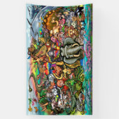 Tiere des Planeten Erde Banner (Vertikal)