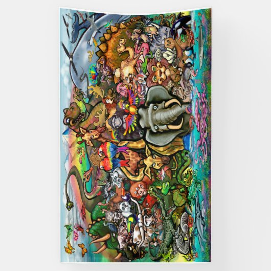 Tiere des Planeten Erde Banner (Vertikal)