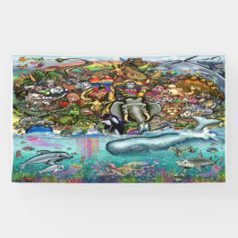 Tiere des Planeten Erde Banner