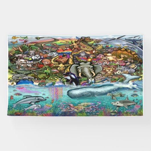 Tiere des Planeten Erde Banner (Horizontal)