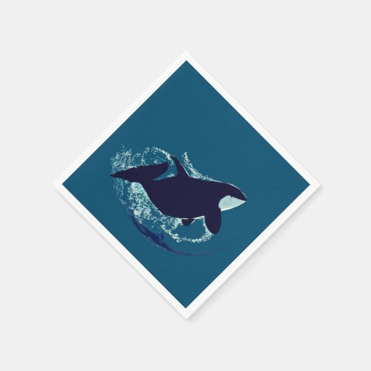 Tiere des Waldes in freier Wildsee Serviette (Ecke)