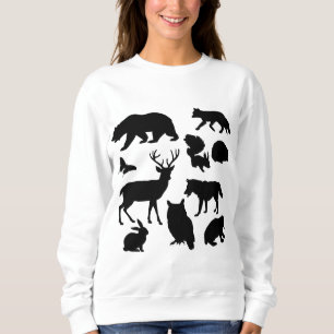 Tiere des Waldes, wild lebende Tiere Sweatshirt