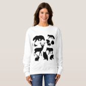 Tiere des Waldes, wild lebende Tiere Sweatshirt (Vorne ganz)