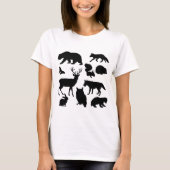 Tiere des Waldes, wild lebende Tiere T-Shirt (Vorderseite)