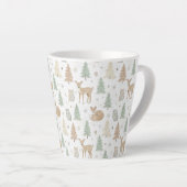 Tiere des Winterwaldes nahtloses Muster Milchtasse (Rechte Ecke)