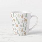 Tiere des Winterwaldes nahtloses Muster Milchtasse (Rechts)