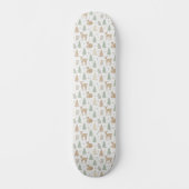Tiere des Winterwaldes nahtloses Muster Skateboard (Vorderseite)