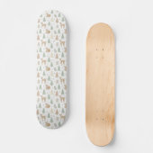 Tiere des Winterwaldes nahtloses Muster Skateboard (Vorderseite)
