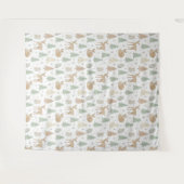 Tiere des Winterwaldes nahtloses Muster Wandteppich (Vorderseite (Horizontal))