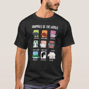 Tiere des Zoo-Weltlebens Zebra Panda Bird sein T-Shirt