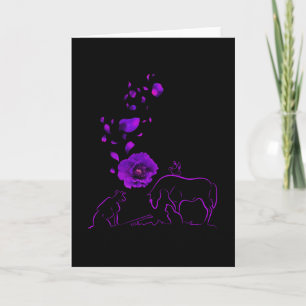 Tiere, die auch gedient haben, Purple Poppy Memori Karte