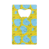 Tiere, die Babymusterhintergrund spielen Geldkarten Flaschenöffner (Rückseite)