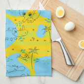 Tiere, die Babymusterhintergrund spielen Handtuch (Viertel Falte)