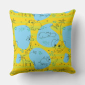 Tiere, die Babymusterhintergrund spielen Kissen (Rückseite)