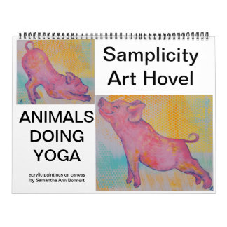 Tiere, die Yoga-Kalender ausführen Kalender