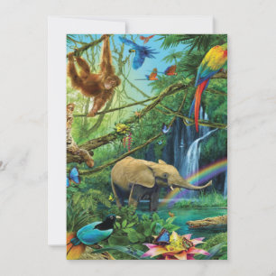 Tiere, die zusammen leben, werfen Kissen Feiertagskarte