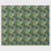 Tiere, die zusammen leben, werfen Kissen Geschenkpapier (Flach)