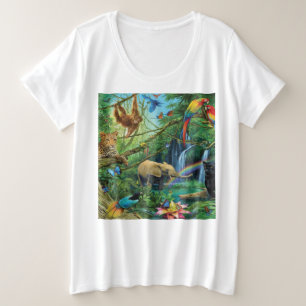Tiere, die zusammen leben, werfen Kissen Große Größe T-Shirt